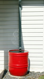 Rainwater container, a mosquito breeding site.