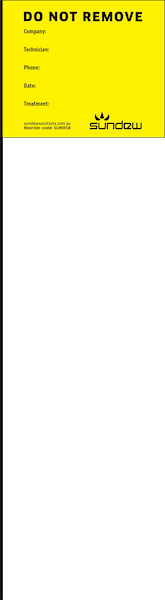 Sundew pest treatment flag