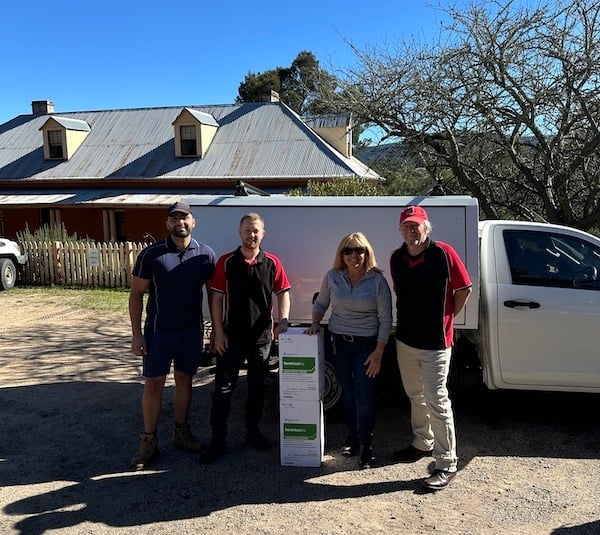 Barbara Checchi, Sentricon business manager, with the Erase Pest Control ream