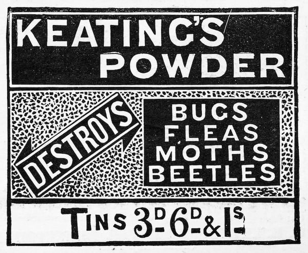 Antique advertisement from British magazine: Powder