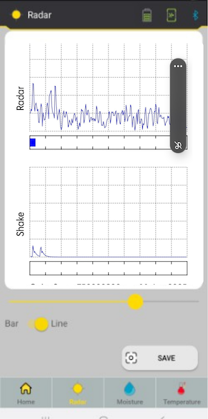 Radar reading on a termite tracking device