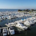 Boats in marina