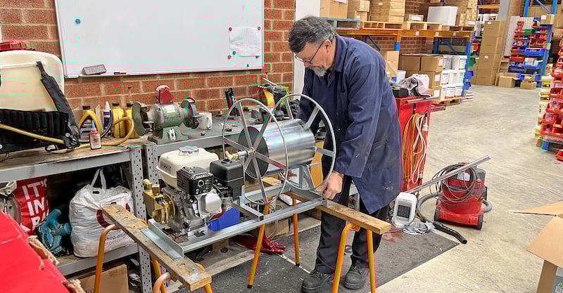 John Rutledge from Agserv’s Sydney branch building a custom spray rig