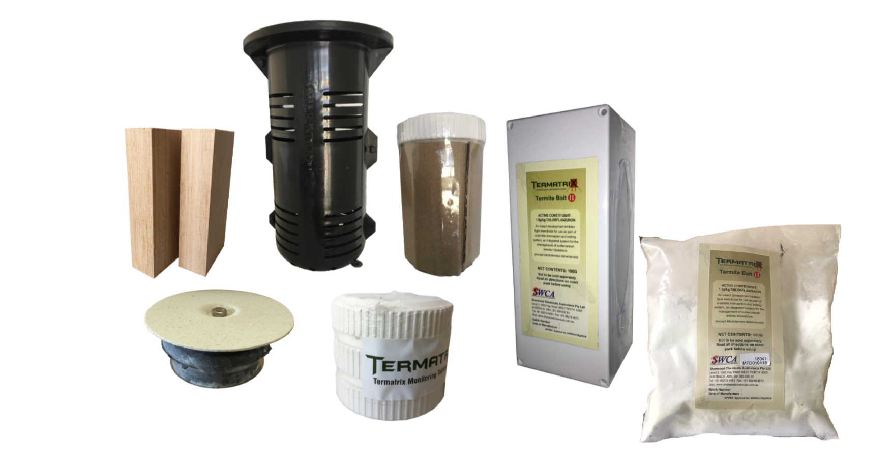 Components of the TermatriX Termite Monitoring System