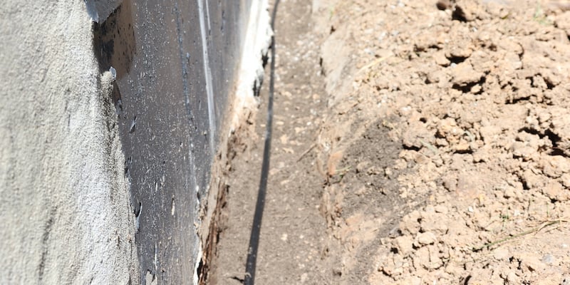 Termseal reticulation system placed along the outside edge of a residential property