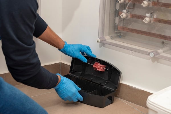 Rodent bait in bait station